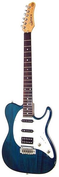 open zoom image for Samick Rangercaster 4 Electric Guitar, Trans Blue