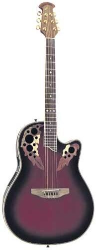 open zoom image for Ovation CS257 Celebrity Deluxe Acoustic-Electric Guitar, Color - Ruby Burst