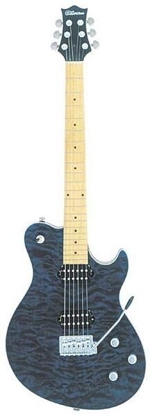 open zoom image for Silvertone SFB1 Fastback Electric Guitar (Transparent Blue), Main