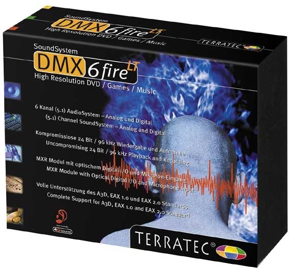 open zoom image for Terratec DMX 6fire LT 6-Channel PCI Card, Product Box