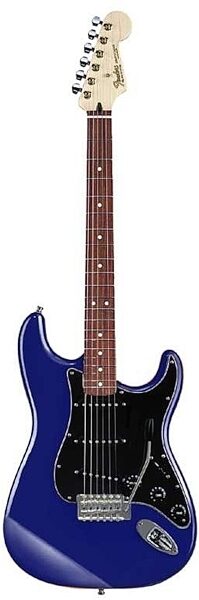 open zoom image for Fender Standard Satin Stratocaster Electric Guitar (Rosewood), Midnight Blue