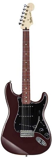 open zoom image for Fender Standard Satin Stratocaster Electric Guitar (Rosewood), Midnight Wine