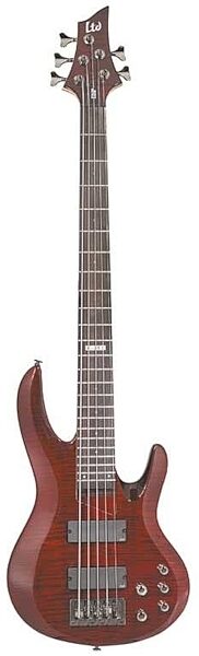 open zoom image for ESP B205FM 5-String Flame Maple Electric Bass Guitar, See Thru Black Cherry