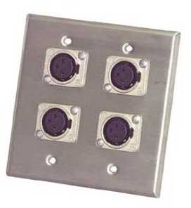 open zoom image for Pro Co WP2035 Double Wall Plate with 4 Female XLR, Main