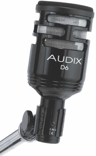 open zoom image for Audix D6 Large Format Bass Drum Microphone, Black, Main