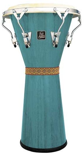 open zoom image for Latin Percussion LPA630 Aspire Tunable Djembe, Teal Wood