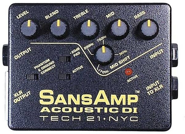 open zoom image for Tech21 SansAmp Acoustic DI Preamp and DI, Main