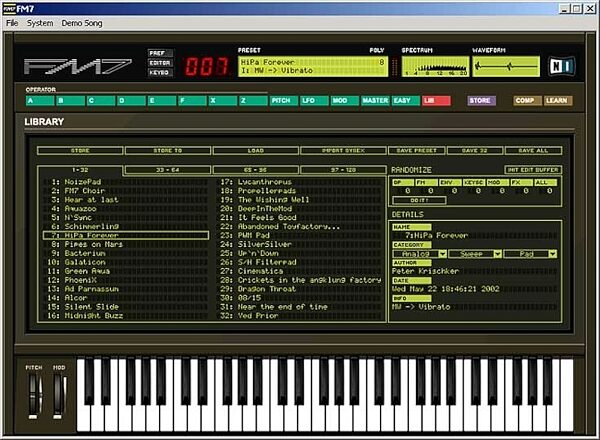 open zoom image for Native Instruments FM7 Sounds Vol. I (Macintosh and Windows), Screenshot