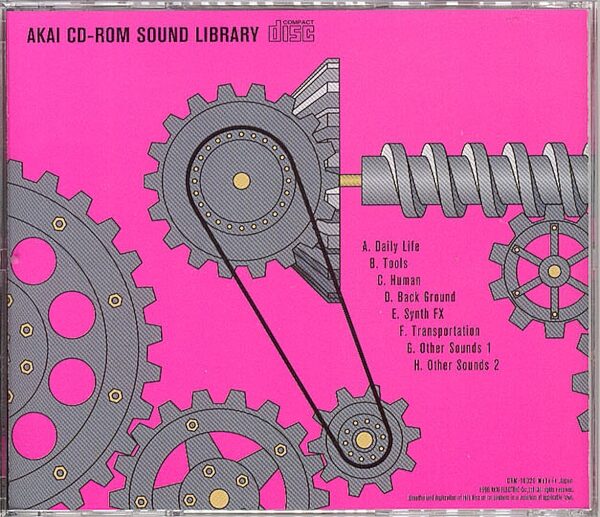 open zoom image for Akai CD-ROM Sound Library Volume 6 Sound Effects, Rear