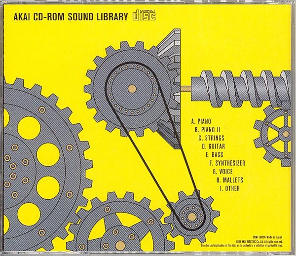 open zoom image for Akai CD-ROM Sound Library Volume 7 for S3000 XL Series, Rear