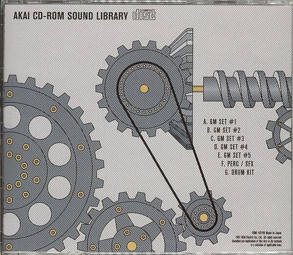 open zoom image for Akai CD-ROM Sound Library Volume 8 GM Sets, Rear
