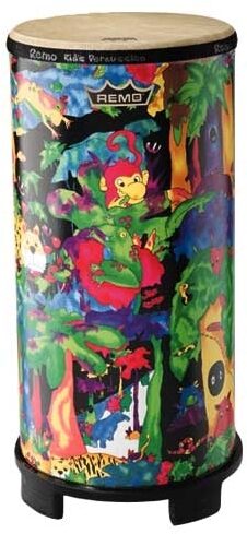 open zoom image for Remo Kids Percussion Tubano Drum, Rain Forest Fabric, 10 inch, KD-0010-01, Main