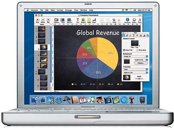 open zoom image for Apple G4 Powerbook Notebook Computer with SuperDrive (1.5 GHz, 12 in.), Alternate