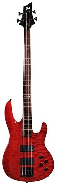 open zoom image for ESP LTD B154FM Electric Bass, See Thru Red