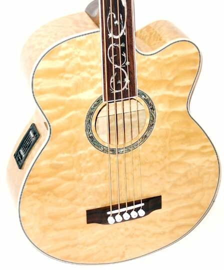 open zoom image for Michael Kelly Dragonfly 5 5-String Fretless Acoustic-Electric Bass, Body Detail