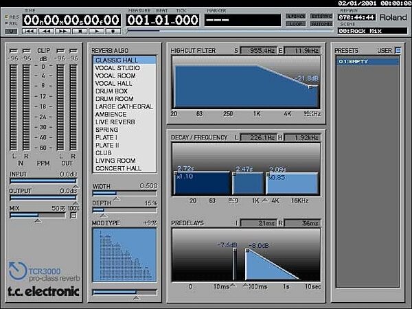 open zoom image for TC Electronic TCR 3000 16-Reverb Plug-In (Roland VS Format), Main