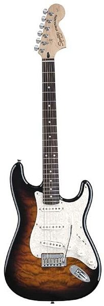 open zoom image for Squier Deluxe Stratocaster FMT/QMT Electric Guitar (Rosewood), Antique Burst QMT