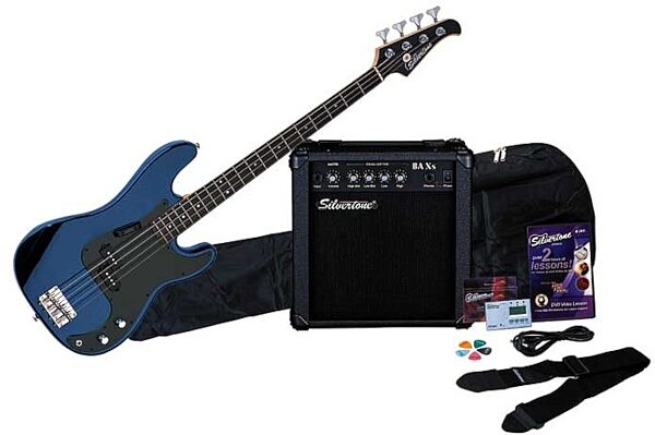 open zoom image for Silvertone LB11 Electric Bass Package, Cobalt Blue