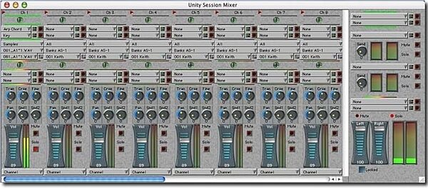 open zoom image for Bitheadz Unity Session MIDI Workstation (Macintosh and Windows), Screenshot 1