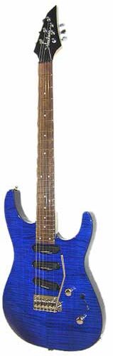 open zoom image for Jackson JX10 Electric Guitar, Flame Top Transparent Blue