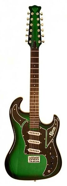 open zoom image for Burns USA Double Six 12-String Electric Guitar, Green Sunburst