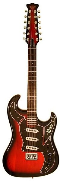 open zoom image for Burns USA Double Six 12-String Electric Guitar, Red Sunburst