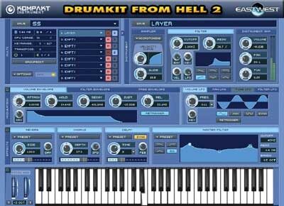 open zoom image for East West ProSamples Platinum Drumkit from Hell 2 SoftSynth (Macintosh and Windows), Main