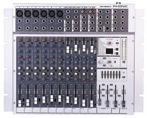 open zoom image for Phonic MM1805X Rackmount Mixer with EFX, Main