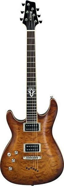 open zoom image for Ibanez SZ520QML Left-Handed Neck-Thru Quilted Maple Electric Guitar, Gold Amber Burst