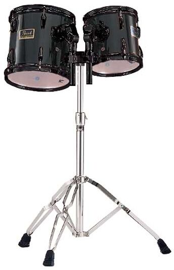 open zoom image for Pearl EX7P Export 2-Tom Expansion, Jet Black with Black Hardware