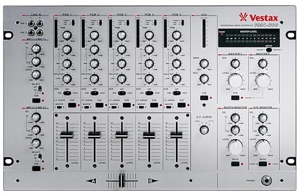open zoom image for Vestax PMC500 5-Channel Rackmount Mixer, Main