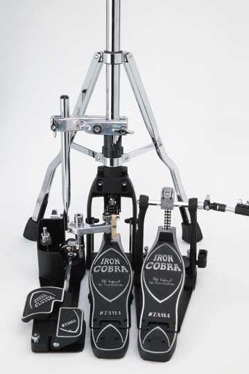 open zoom image for Tama HH905XP Cobra Clutch Hands Free Hi-Hat Clutch, In Use