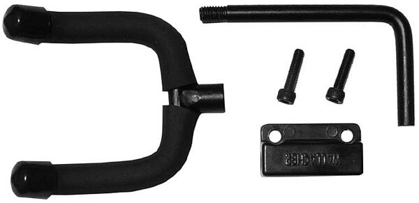 open zoom image for Wallacher Black Folding Rackmount Guitar Hanger, With Parts