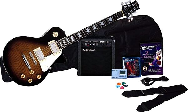 open zoom image for Silvertone SSL3 Electric Guitar Package, Vintage Sunburst