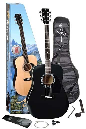 open zoom image for Jay Turser Jay Jr. Acoustic Guitar Package, Black