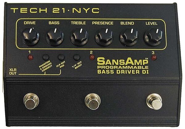 open zoom image for Tech 21 SansAmp Programmable Bass Driver DI Pedal, Main
