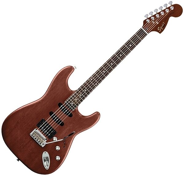 open zoom image for Squier Satin Trans Fat Stratocaster HSS Electric Guitar, Walnut