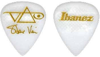 open zoom image for Ibanez Rubber Grip Steve Vai Guitar Picks (6-Pack), White, Main