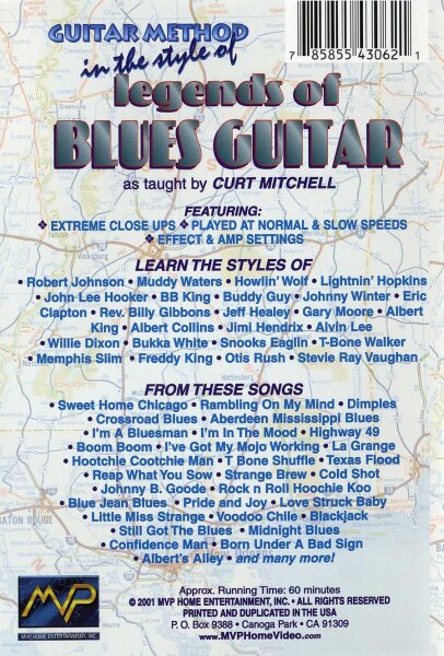 open zoom image for Guitar Method In The Style Of Legends Of Blues Guitar Video, Back
