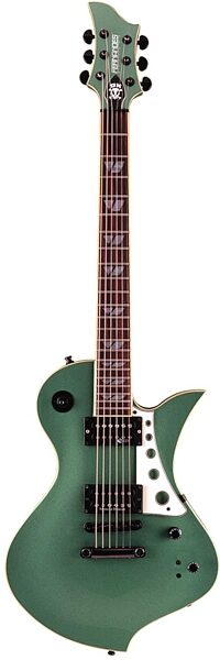 open zoom image for Fernandes Dave Kushner Ravelle Electric Guitar (with Case), Forest Green Metallic