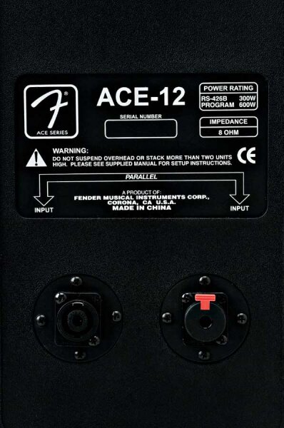 open zoom image for Fender ACE12 Loudspeaker (300 Watts, 1x12 in.), Back