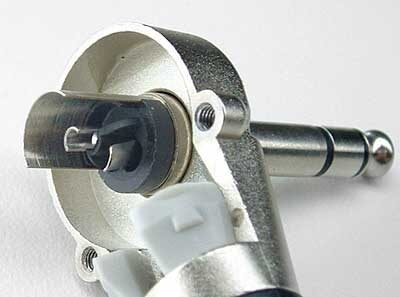 open zoom image for Neutrik NP3RC Male TRS Stereo Right Angle 1/4 in. Connector, Rear