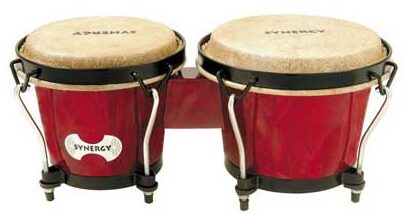open zoom image for Toca Synergy Bongo Set, Transparent Black, 6 and 6 3/4 inch, Rio Red