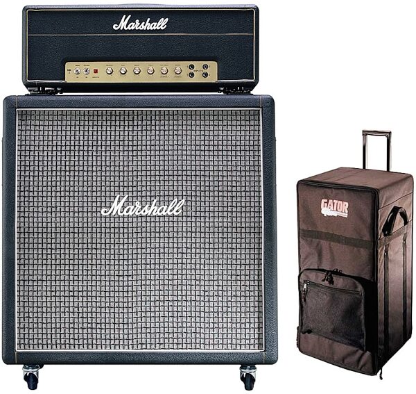 open zoom image for Marshall Super Lead Plexi Guitar Amplifier Half Stack with 1987XL Head and 1960AX Cabinet, Main
