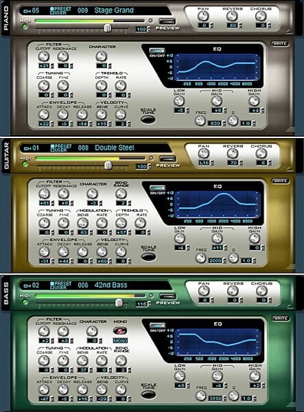 open zoom image for Edirol Super Quartet Soft Synth HQ VST (Macintosh and Windows), Screen Shot 1