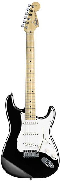 open zoom image for Fender Standard Stratocaster Electric Guitar (Maple, with Gig Bag), Black