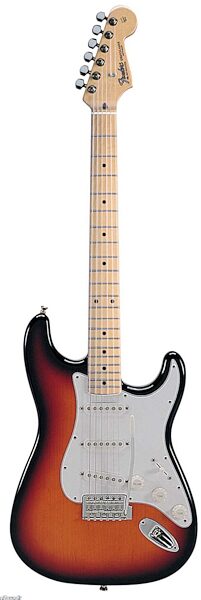 open zoom image for Fender Standard Stratocaster Electric Guitar (Maple, with Gig Bag), Brown Sunburst
