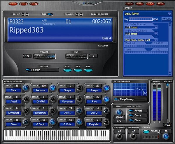 open zoom image for Emu Proteus X2 Software Sound Module (Windows), Main