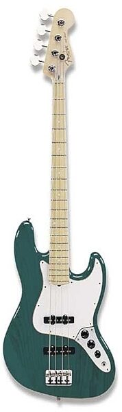 open zoom image for Fender American Deluxe Jazz Bass (Maple, With Case), Teal Green Transparent