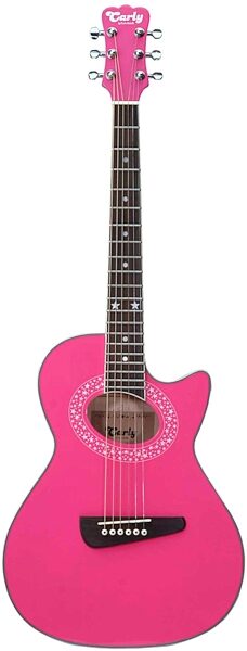 open zoom image for Carlo Robelli Carly 3/4-Size Acoustic Guitar Package, Pink